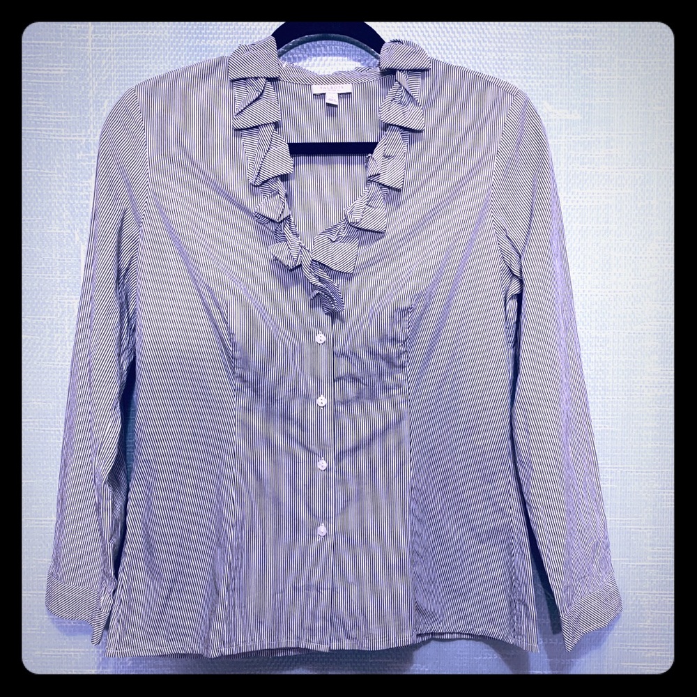 Talbots striped button down shirt